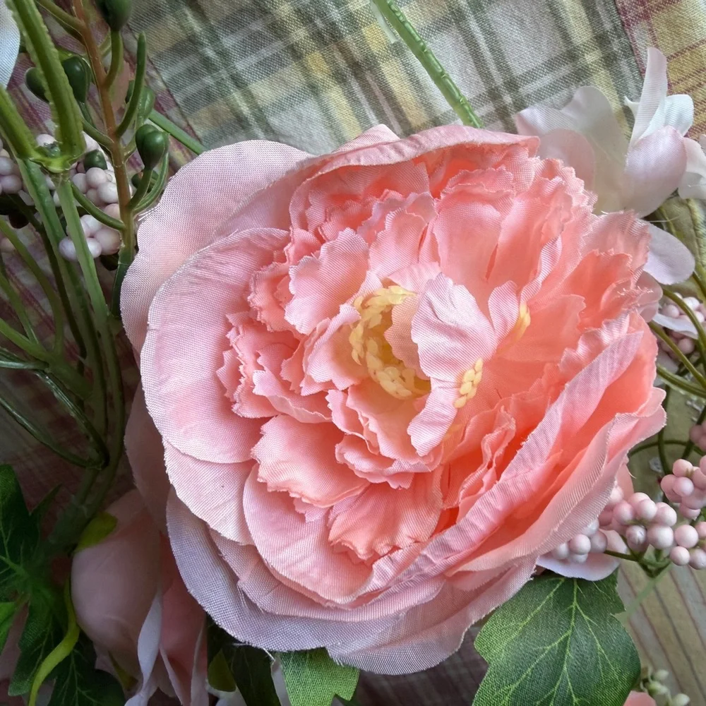 Floral Garland‎ Peach Flowers 2 strands-72” each Floral garland for Wedding NEW